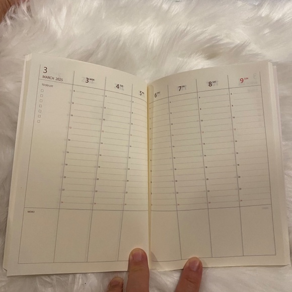 2025 Planner Notebook from Japan. Pink/White Polka Dots. - Picture 2 of 4